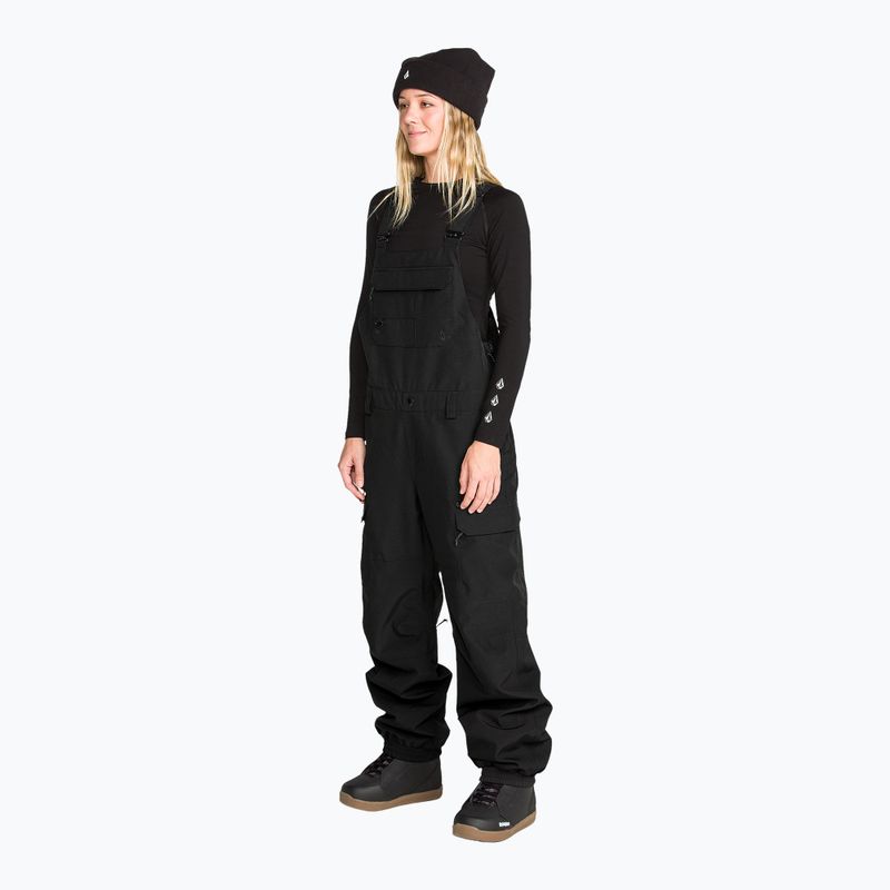 Pantaloni da snowboard da donna Volcom Crestron 3D Stretch Bib Overall black