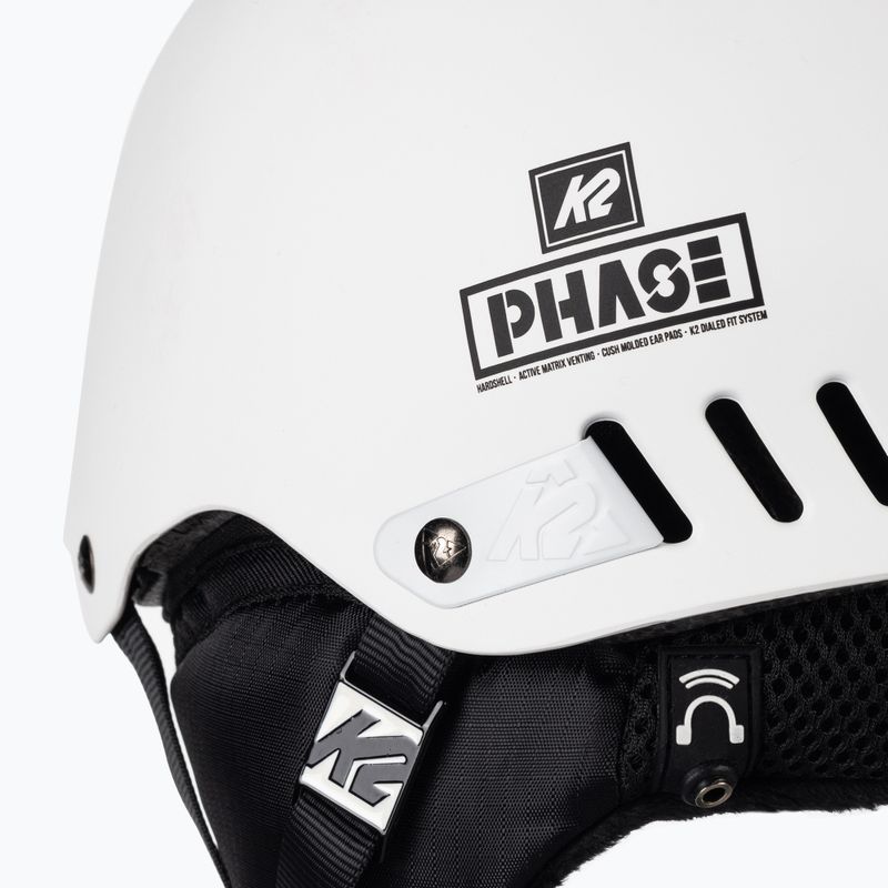 Casco da sci K2 Phase Pro bianco 7