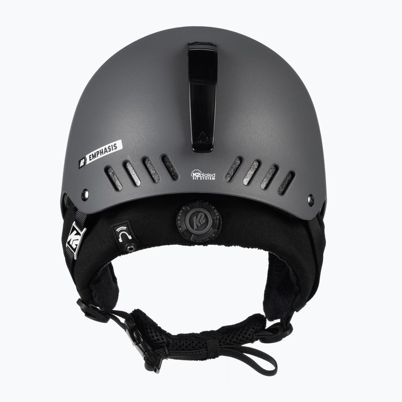 Casco da sci K2 Emphasis antracite perlato opaco 3