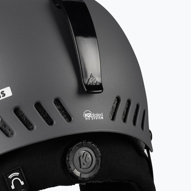Casco da sci K2 Emphasis antracite perlato opaco 7
