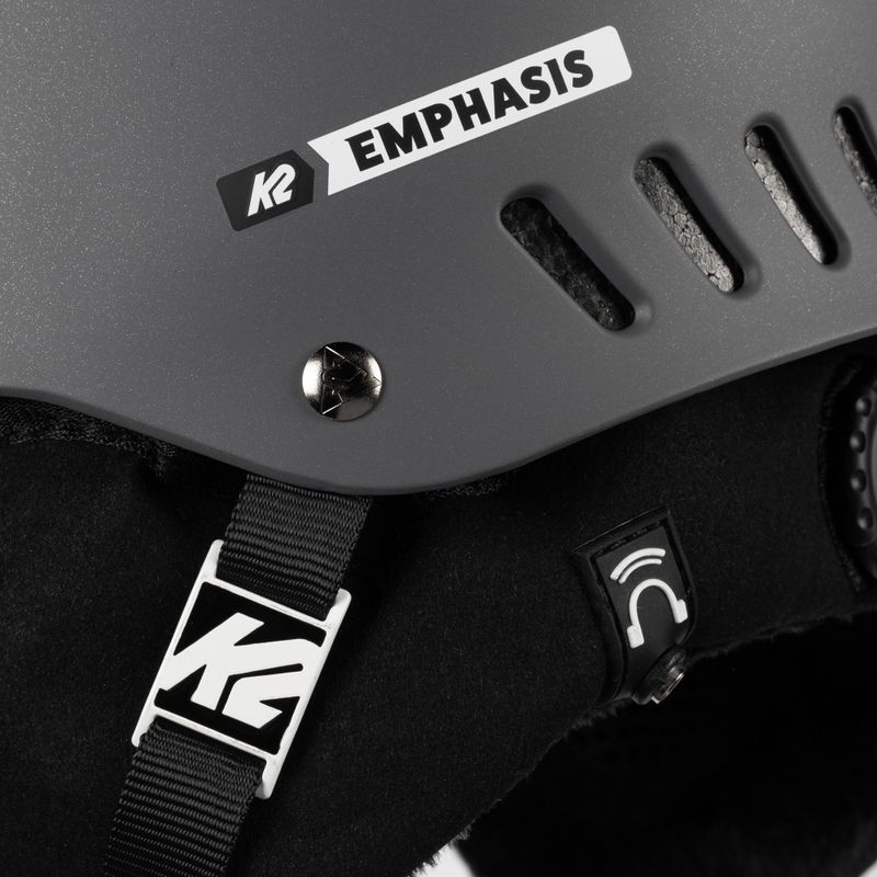 Casco da sci K2 Emphasis antracite perlato opaco 8