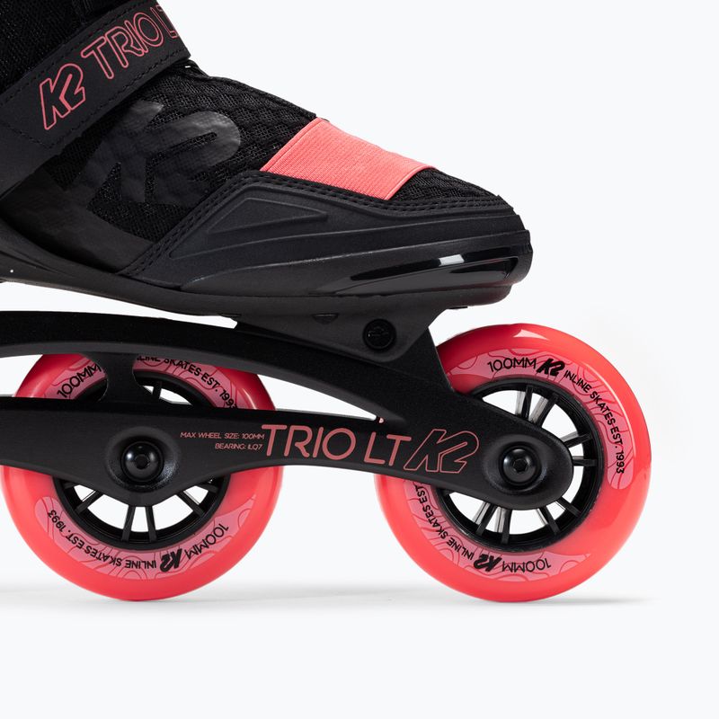 Pattini a rotelle da donna K2 Trio LT 100 nero/rosa 6