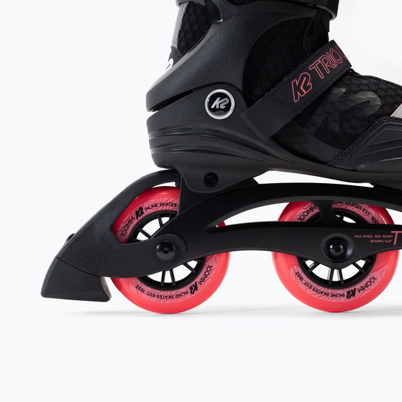 Pattini a rotelle da donna K2 Trio LT 100 nero/rosa 7