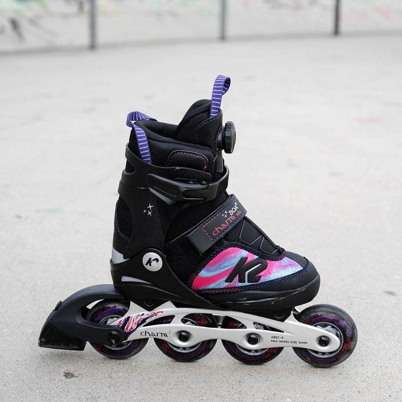 Pattini a rotelle K2 Charm Boa Alu per bambini multi/nero 6