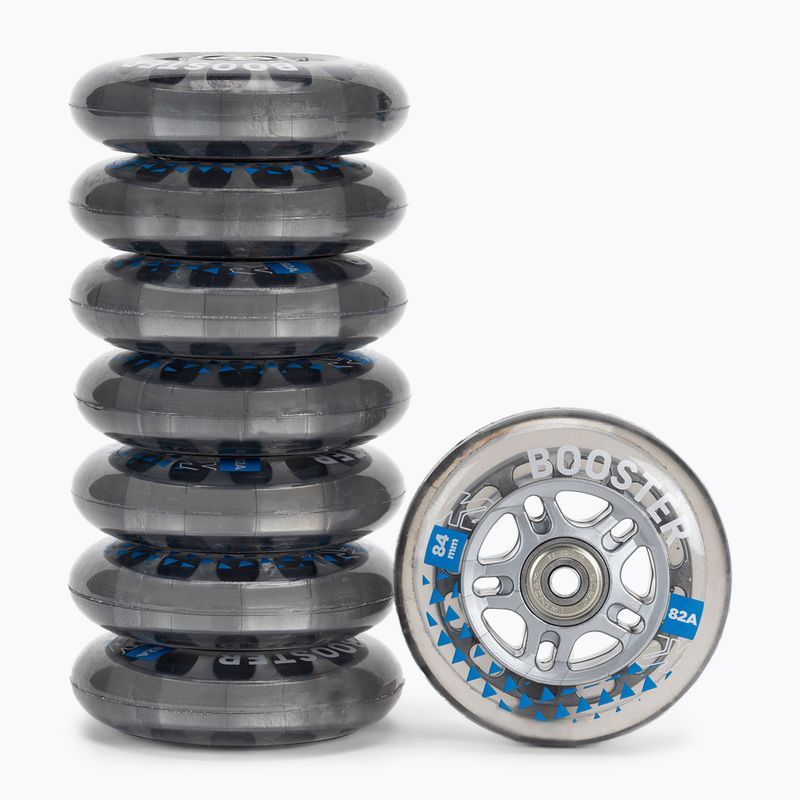 K2 Booster W/ ILQ 7 84 mm/85A ruote rollerblade 8 pezzi nero. 2