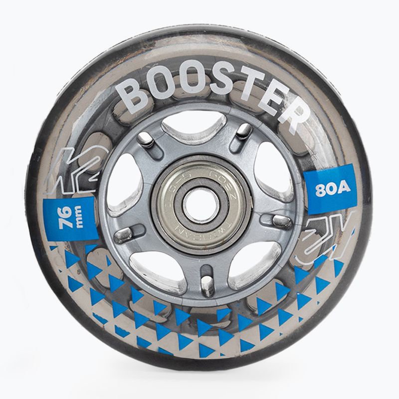 K2 Booster W/ ILQ 5 76 mm/80A ruote rollerblade 8 pezzi nero.