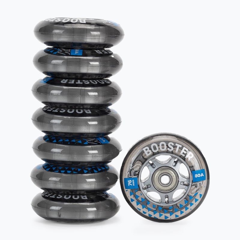 K2 Booster W/ ILQ 5 76 mm/80A ruote rollerblade 8 pezzi nero. 2