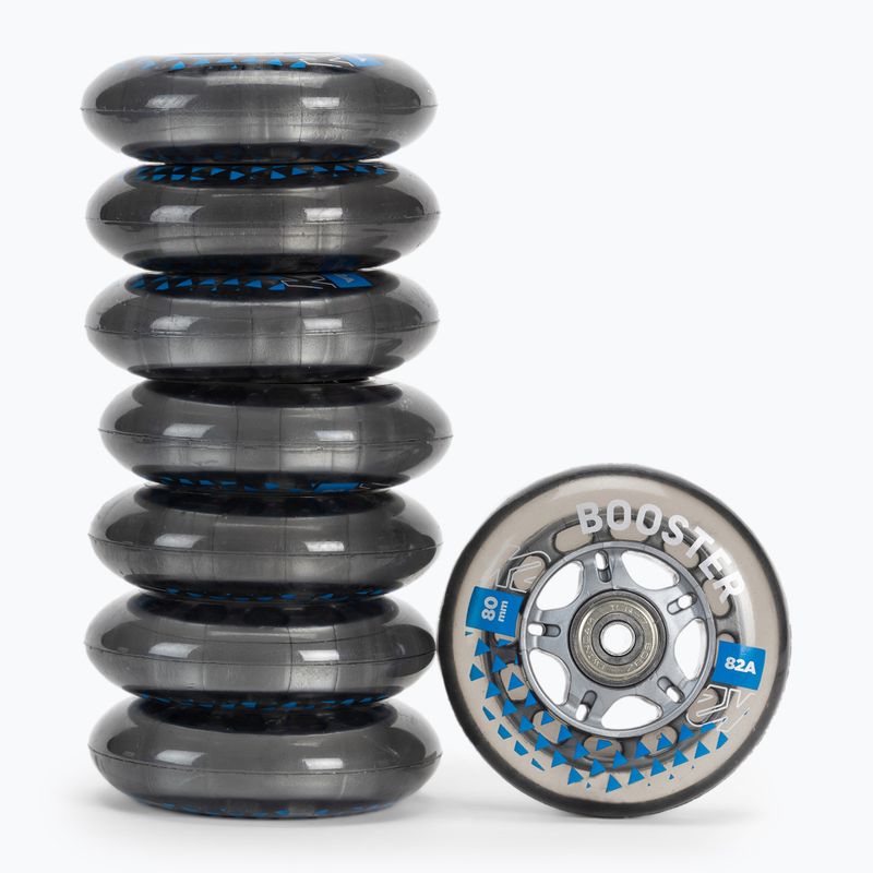 K2 Booster W/ ILQ 7 80 mm/82A ruote rollerblade 8 pezzi nero. 2