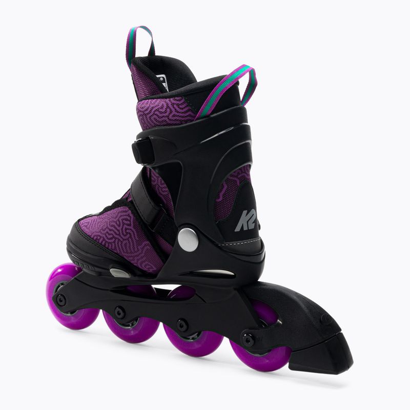Pattini a rotelle per bambini K2 Marlee Boa viola/nero 2
