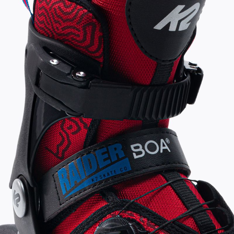 Pattini a rotelle per bambini K2 Raider Boa rosso/nero/blu 6