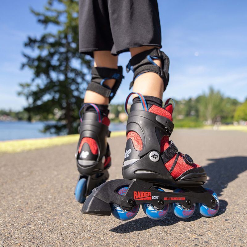 Pattini a rotelle per bambini K2 Raider Boa rosso/nero/blu 8