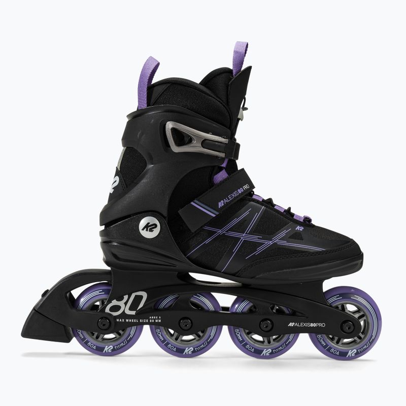 Pattini da donna K2 Alexis 80 Pro nero/lavendar 2