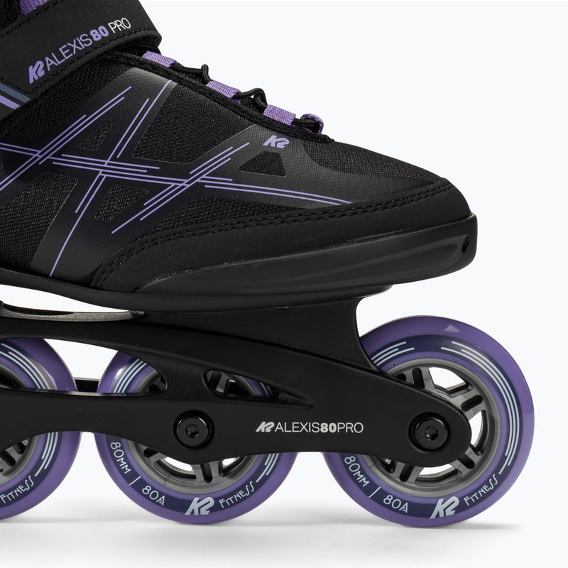 Pattini da donna K2 Alexis 80 Pro nero/lavendar 6