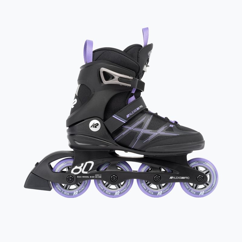 Pattini da donna K2 Alexis 80 Pro nero/lavendar 9