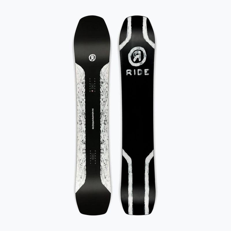 Snowboard RIDE Smokescreen nero/bianco 7