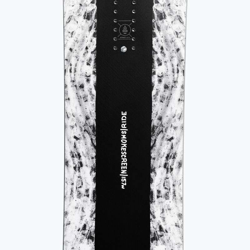 Snowboard RIDE Smokescreen nero/bianco 6