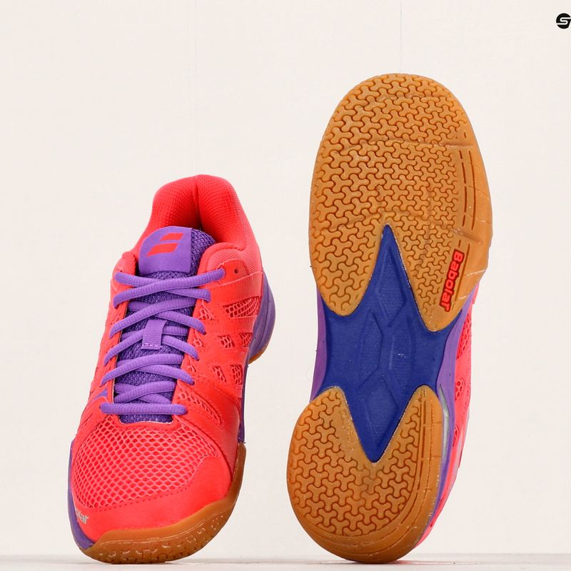 Scarpe da badminton da donna Babolat 18 Shadow Team rosa/viola 9