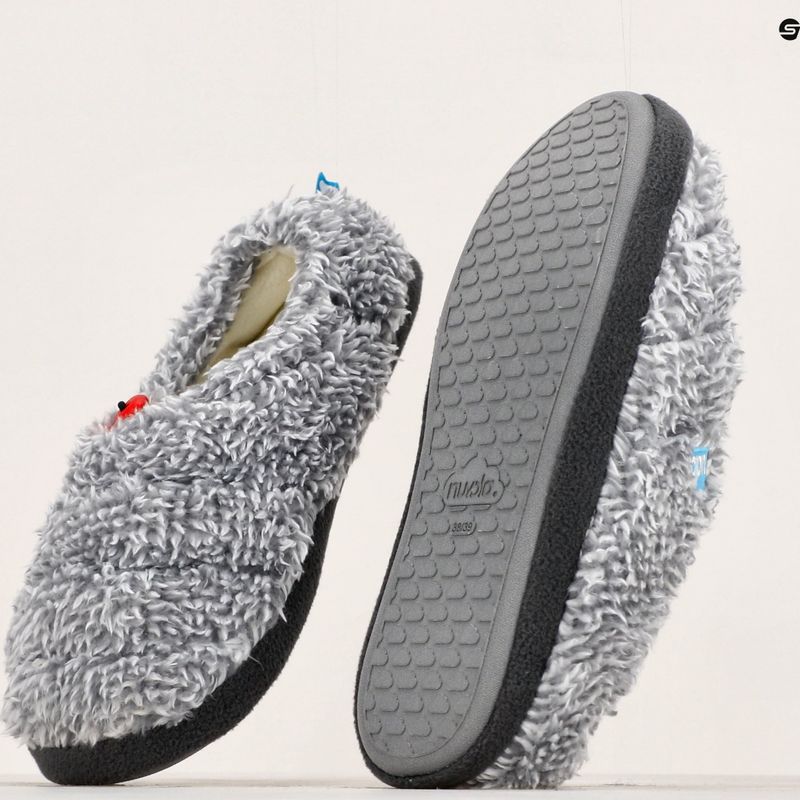 Nuvola Classic Cloud, pantofole invernali in pile grigio 13