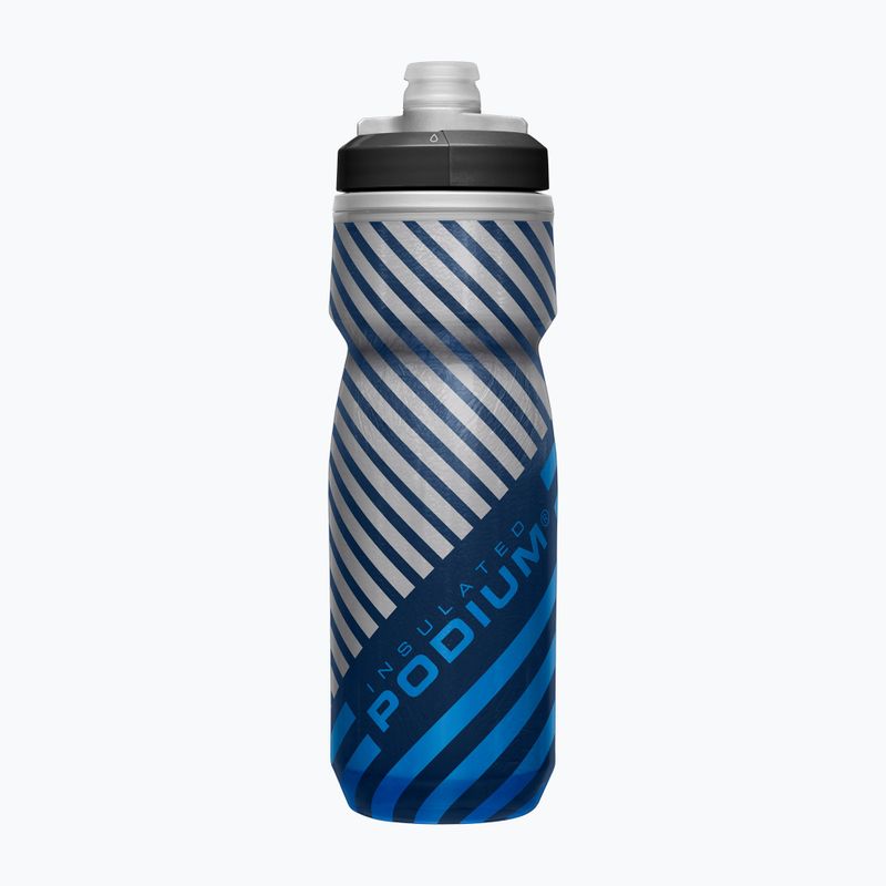 Borraccia per bicicletta CamelBak Podium Chill 620 ml a righe blu/marino 3