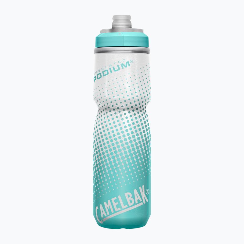 Borraccia per bicicletta CamelBak Podium Chill 710 ml, grigio/verde a righe