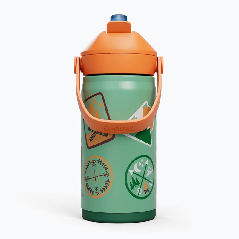 CamelBak Thrive Flip Straw Kids Bottiglia termica isolata SST 350ml con distintivi da campo 2