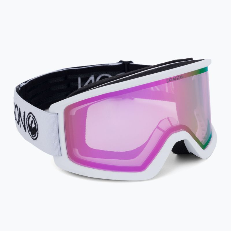 Maschera da sci Dragon DX3 OTG white/Lumalens Pink Ion 3