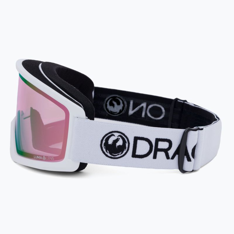 Maschera da sci Dragon DX3 OTG white/Lumalens Pink Ion 4