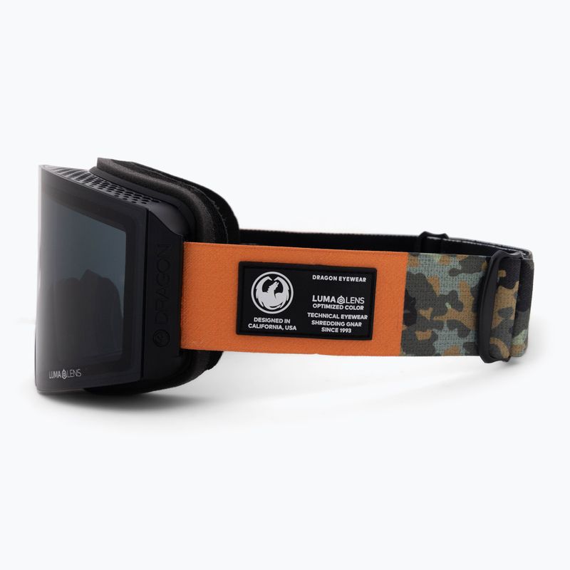 Occhiali da sci DRAGON RVX OTG bush camo/lumalens dark smoke/lumalens amber 43734-310 5