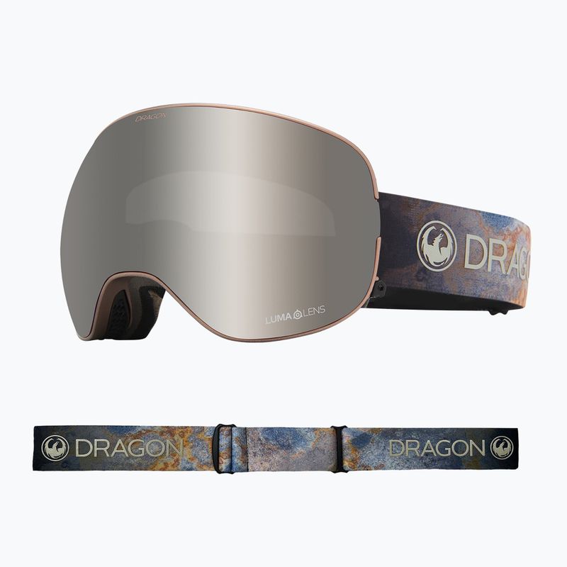 Occhiali da sci DRAGON X2 ardesia/lumalens argento ionico/ambra 40454-030 7