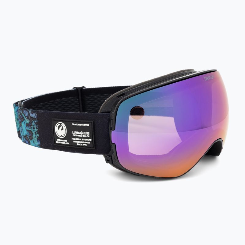 Occhiali da sci DRAGON X2S black pearl/lumalens purple ion/amber 2