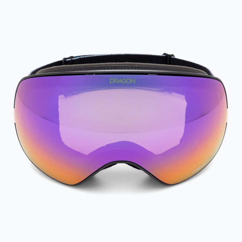 Occhiali da sci DRAGON X2S black pearl/lumalens purple ion/amber 3