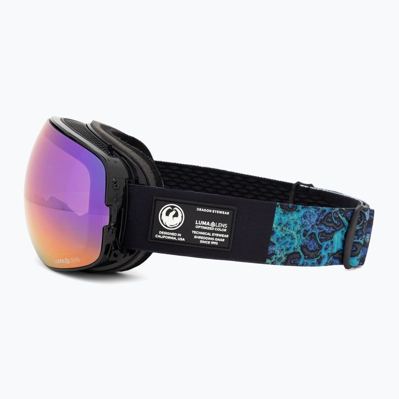 Occhiali da sci DRAGON X2S black pearl/lumalens purple ion/amber 5