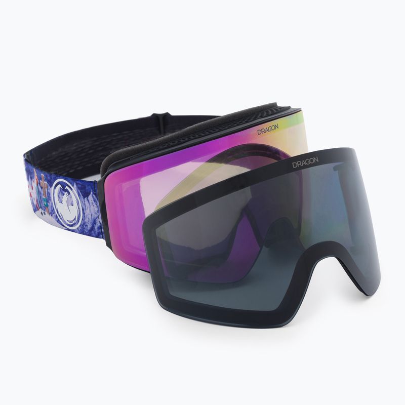 DRAGON PXV dennis renalter/lumalens pink ion/lumalens dark smoke occhiali da sci 38280/6534232