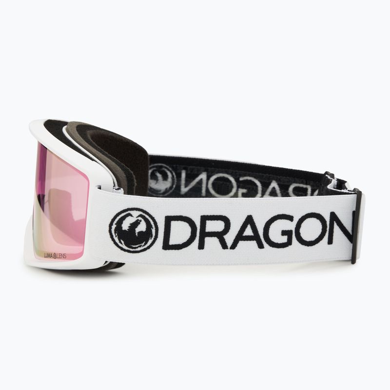 Occhiali da sci DRAGON DXT OTG bianco/rosa ionico 4