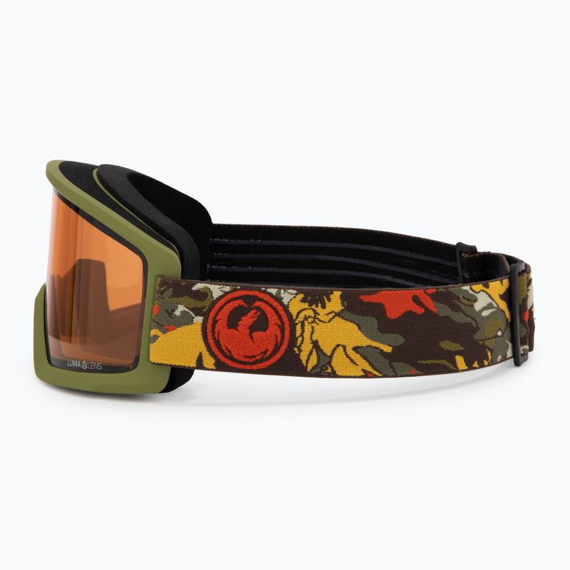 Maschera da sci DRAGON DX3 L OTG leafy camo/lumalens amber 4
