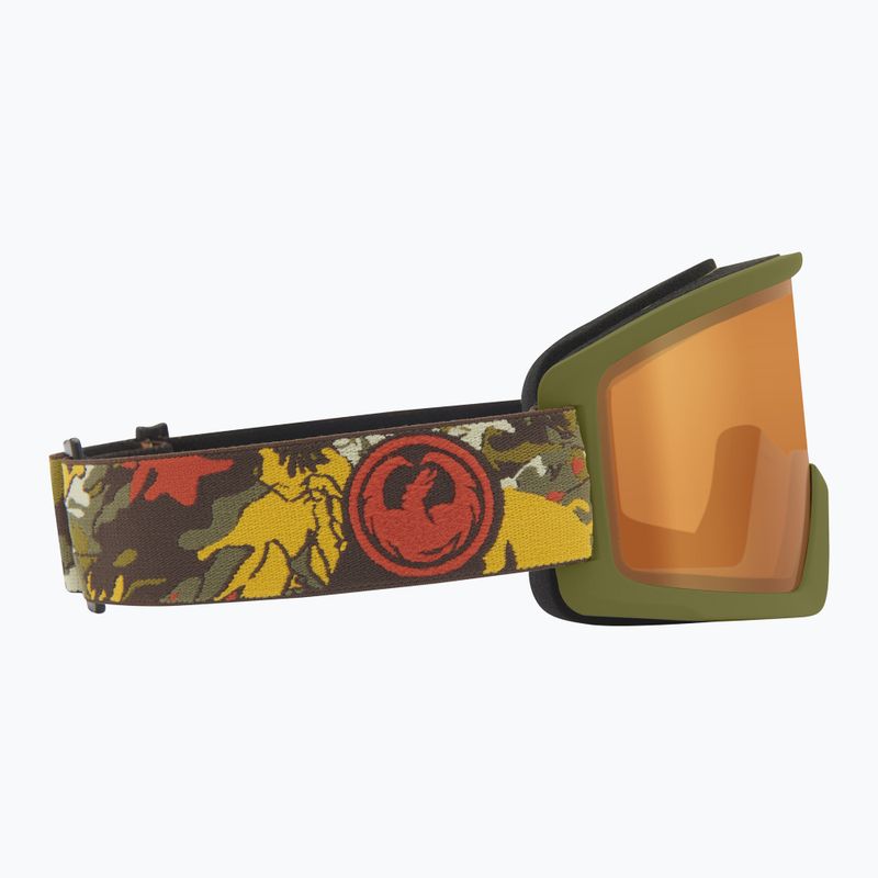 Maschera da sci DRAGON DX3 L OTG leafy camo/lumalens amber 4