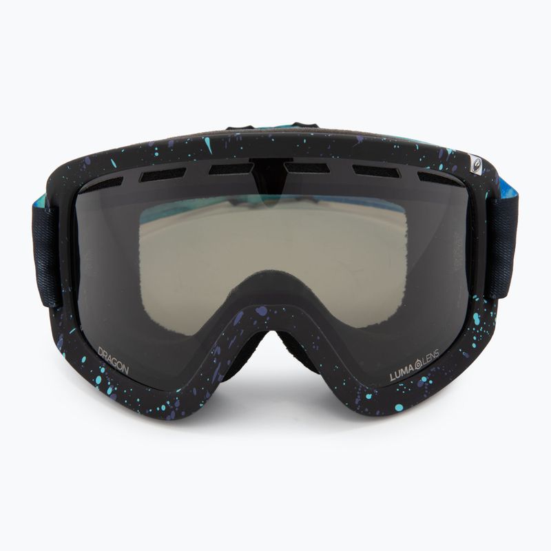 Maschera da sci DRAGON D1 OTG rattle can/lumalens dark smoke/lumalens flash blue 3