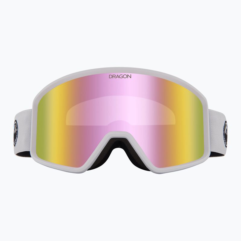 Maschera da sci DRAGON DX3 OTG white/lumalens pink ion 5