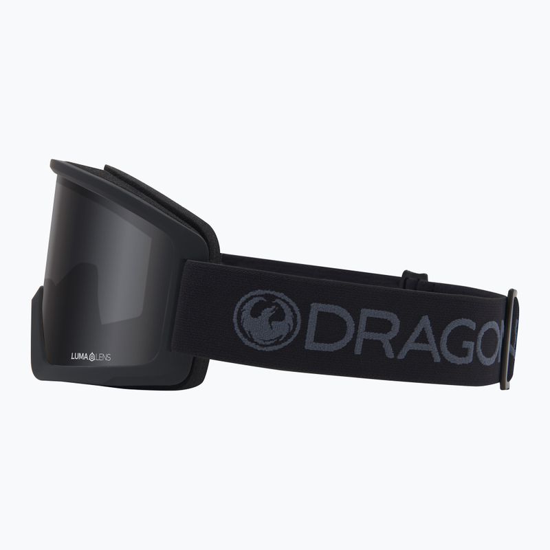 Maschera da sci DRAGON DX3 OTG blackout/lumalens dark smoke 3