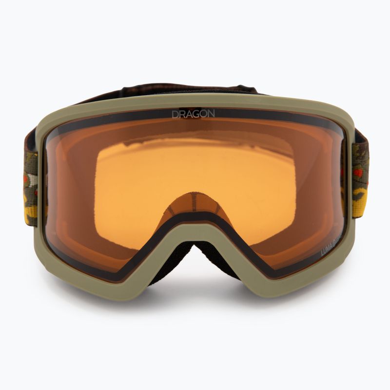 Maschera da sci DRAGON DX3 OTG leafy camo/lumalens amber 2