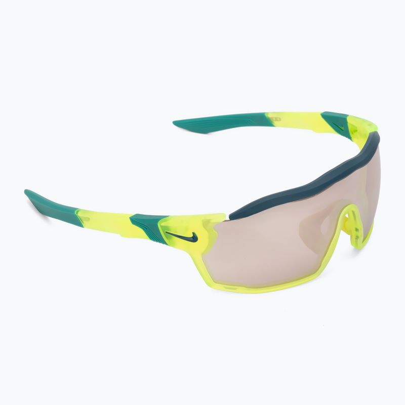 Occhiali da sole Nike Show X Rush opaco volt/cromo a specchio
