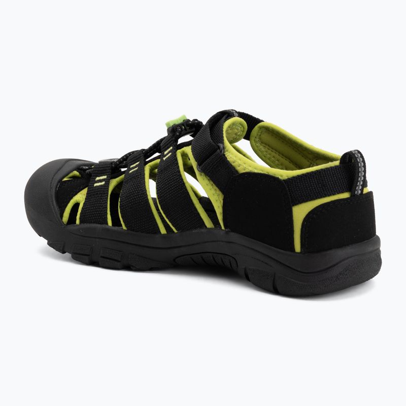 Sandali per bambini KEEN Newport H2 black/lime green 3