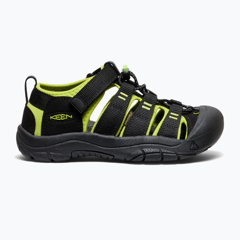 Sandali per bambini KEEN Newport H2 black/lime green 2