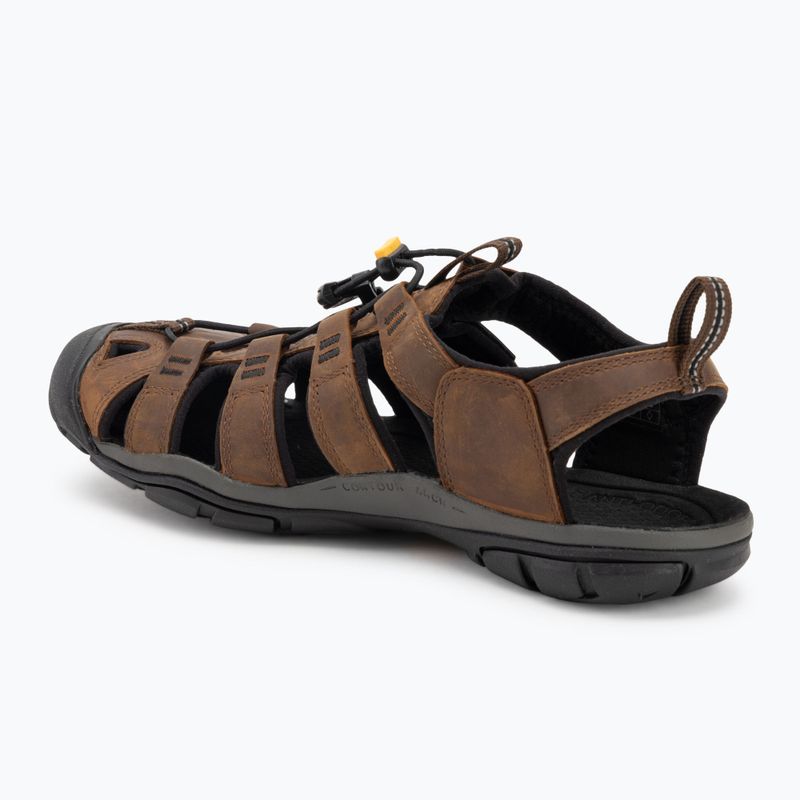 KEEN Clearwater Cnx Pelle terra scura/nero sandali da uomo 3