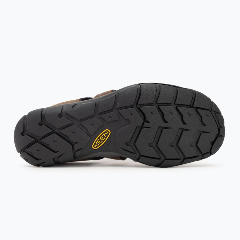 KEEN Clearwater Cnx Pelle terra scura/nero sandali da uomo 4