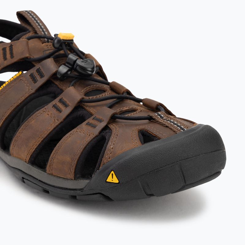 KEEN Clearwater Cnx Pelle terra scura/nero sandali da uomo 7