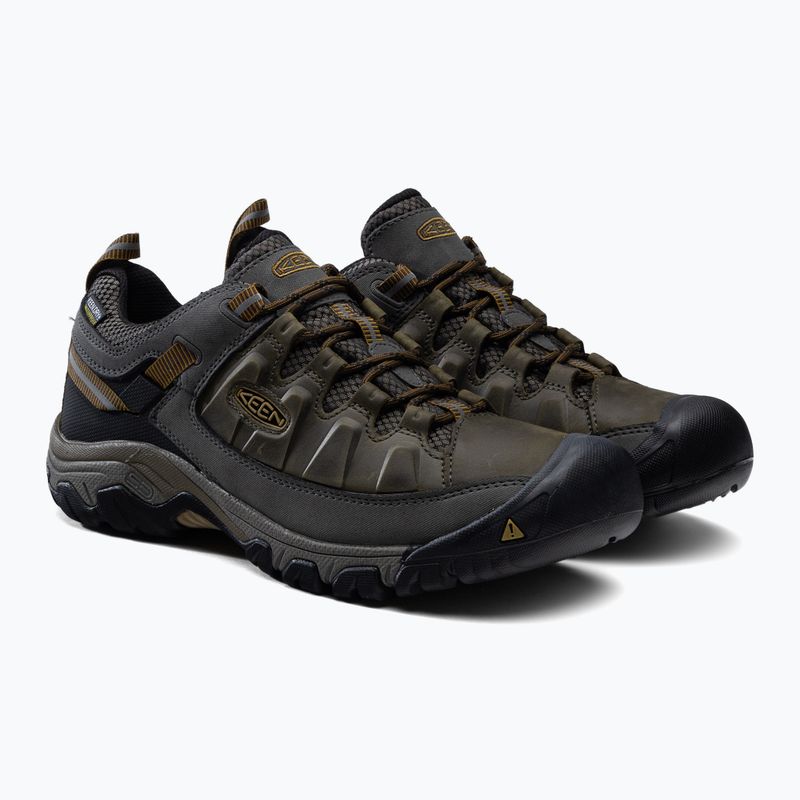 KEEN Targhee III WP - Stivali da trekking da uomo nero oliva/marrone dorato 5