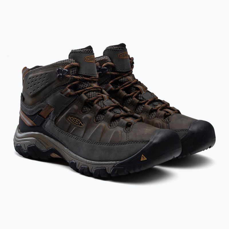KEEN Targhee III Mid WP - Stivali da trekking da uomo nero oliva/marrone dorato 5