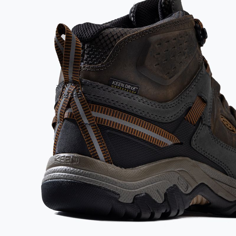 KEEN Targhee III Mid WP - Stivali da trekking da uomo nero oliva/marrone dorato 8