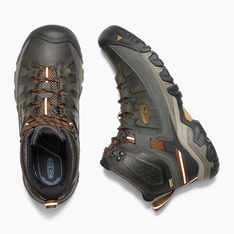 KEEN Targhee III Mid WP - Stivali da trekking da uomo nero oliva/marrone dorato 10
